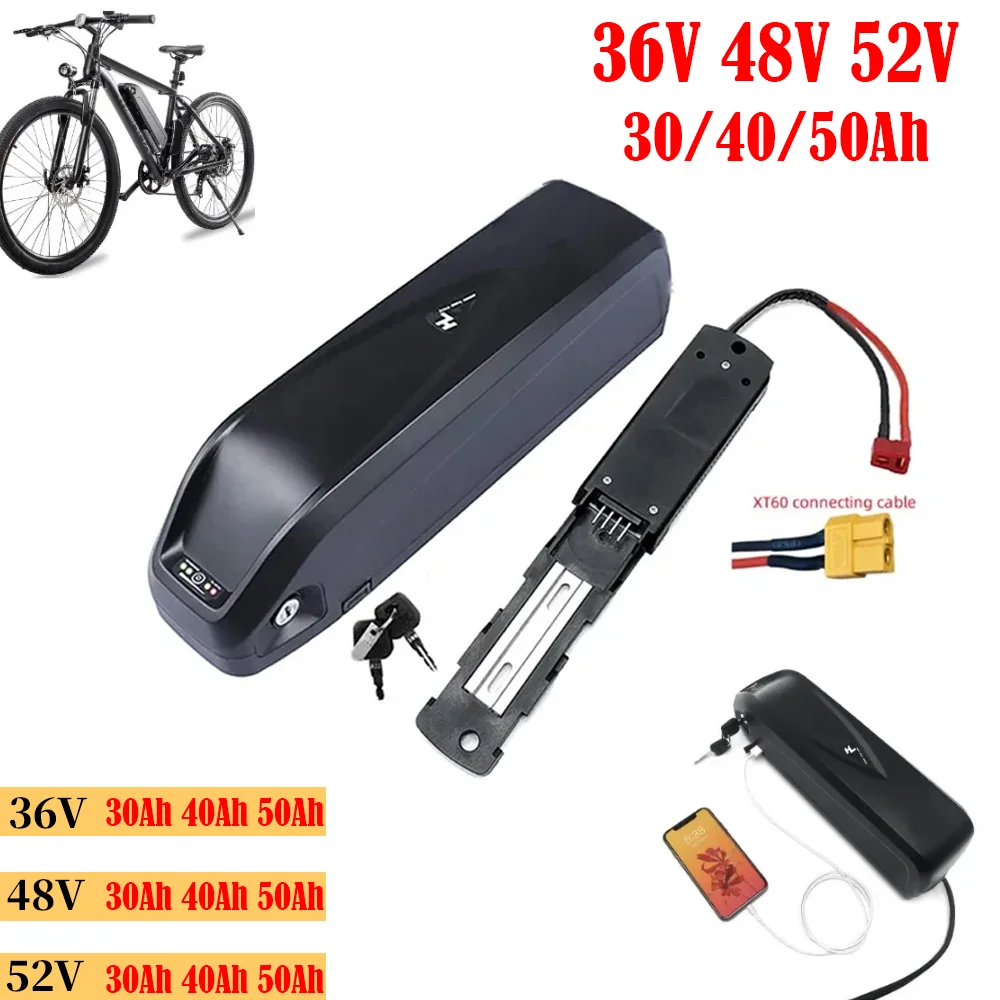 

Brand new 48V Battery 36V Hailong electric bicycle polyester DP-9, BMS 18650 cell, lithium-ion battery 36V 48V 52V 50AH durable