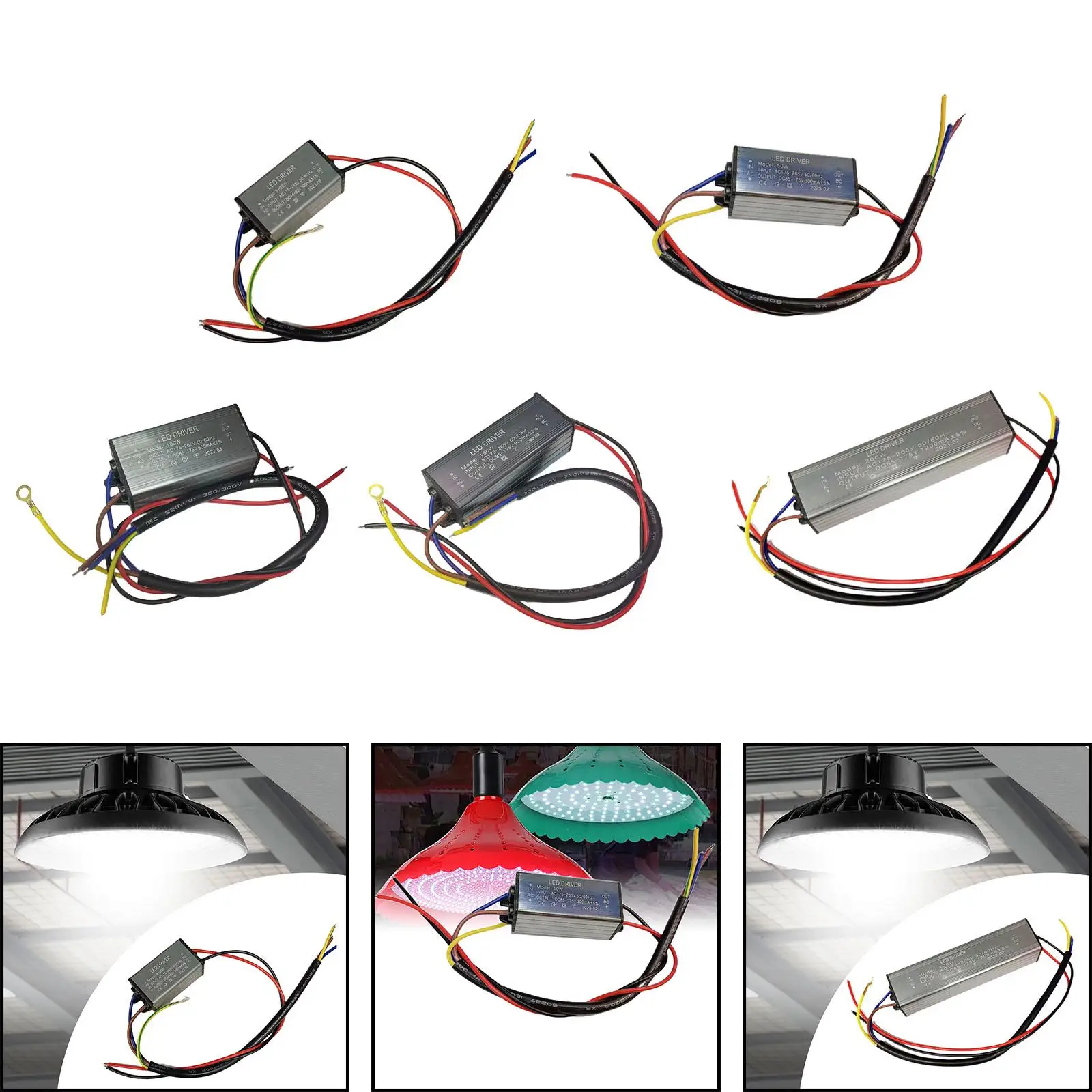 Waterproof LED Driver Compact High Performance Aluminum Multiple Protection LED Power Supply Low Voltage Output Converter