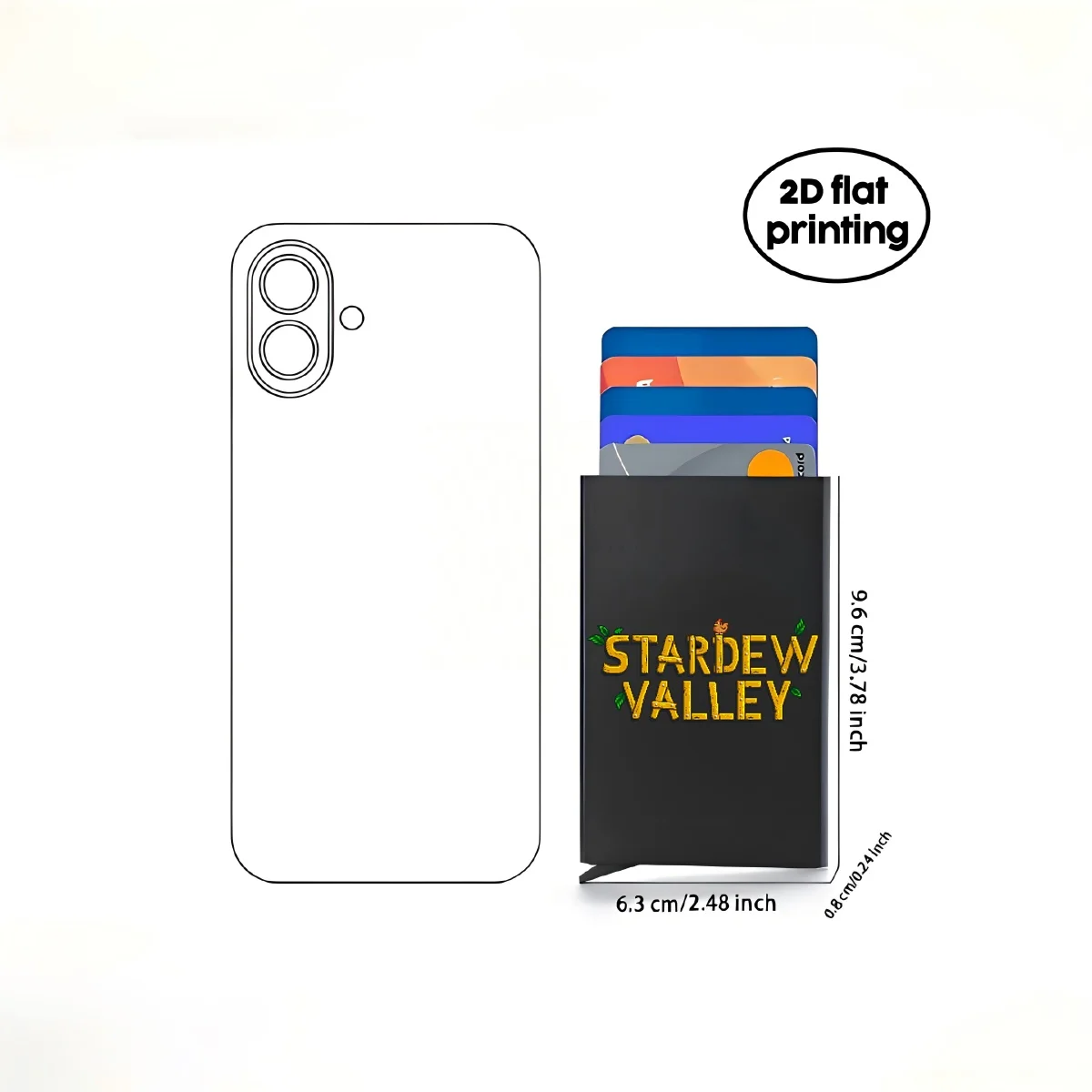DEW VALLEY 2026 Nuevo estilo Funda para tarjetas impresa a la moda Varias opciones de color Fácil de usar Compacto para necesidades diarias