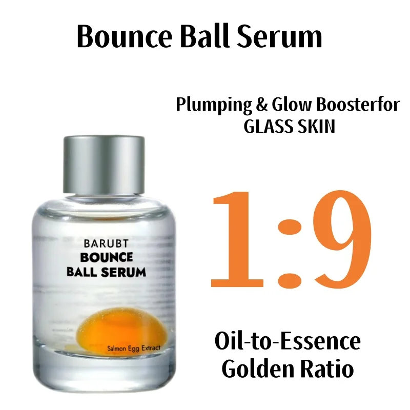 Korean Bounce Ball Serum With Pdrn Gentle Care For Redness Relief Lightweight Hydrating Serum Nonsticky Moisturizer Essence 30ml