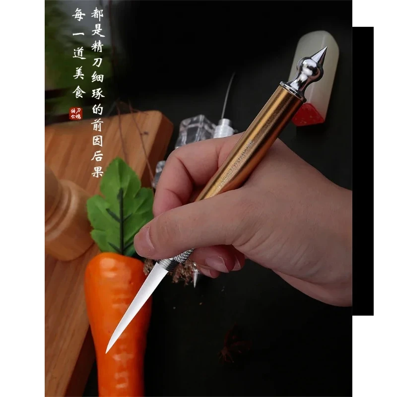 

Thai Kitchen Carving Knife Main Knife Stainless Steel Foldable Fruit Carving Knife Sharp and Grinding Free