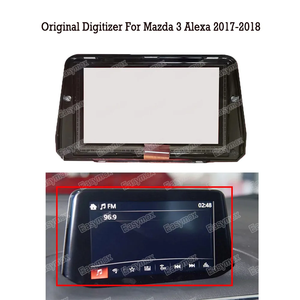 7inch   Digitizer Touch Panel for Mazda 3 Alexa 2017-2018 With Glass Cover Touch Screen Navigation Radio Repair