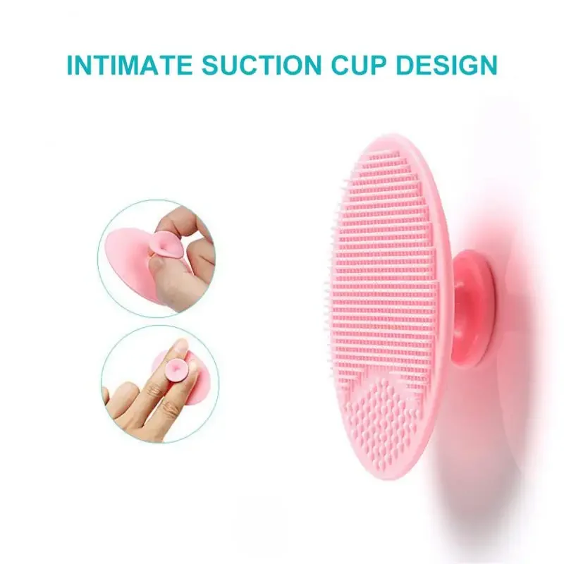 Face Scrub Brush Silicone Facial Wash Pad Dirt Remover Deep Clean Blackhead Removal Tool Oval Cleansing Brush Beauty Tool