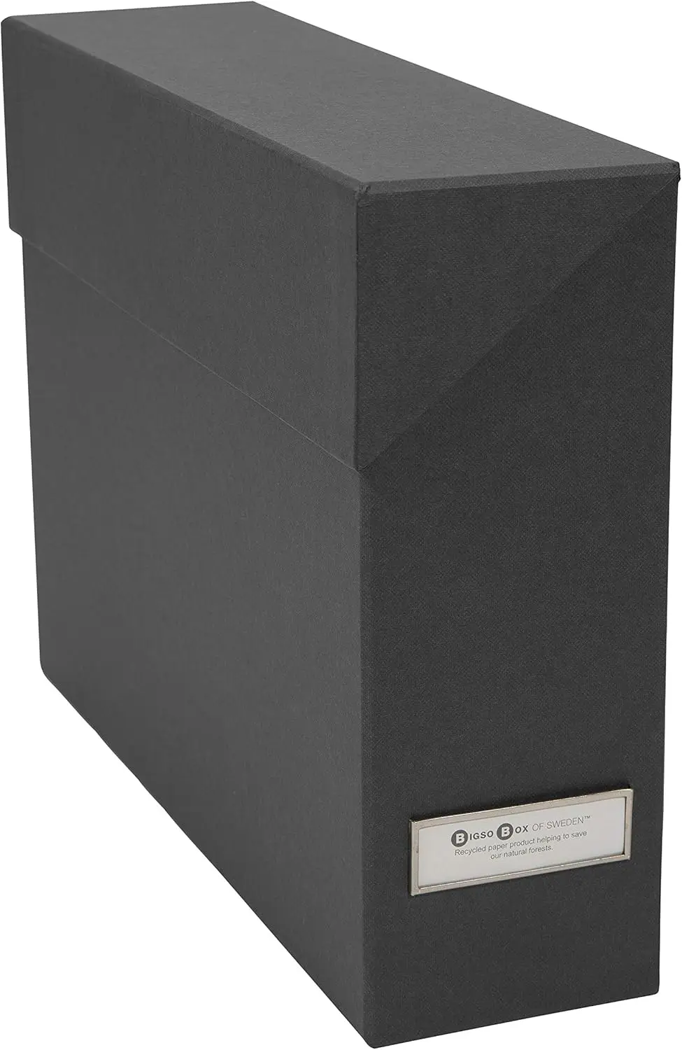 

12-Compartment Durable Hanging File Box with Flip-Top and Metal Label Window - 3.7 x 13 x 9.4 inches