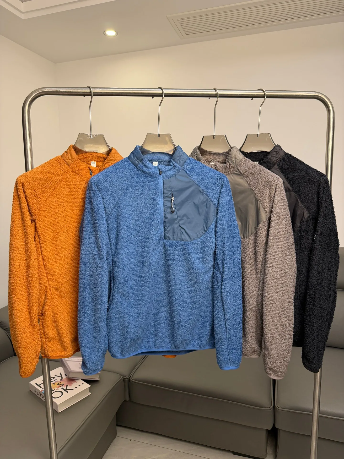 

Мужская зимняя толстовка на молнии с флисовой подкладкой, дышащая, двусторонняя, теплая, с воротником-стойкой