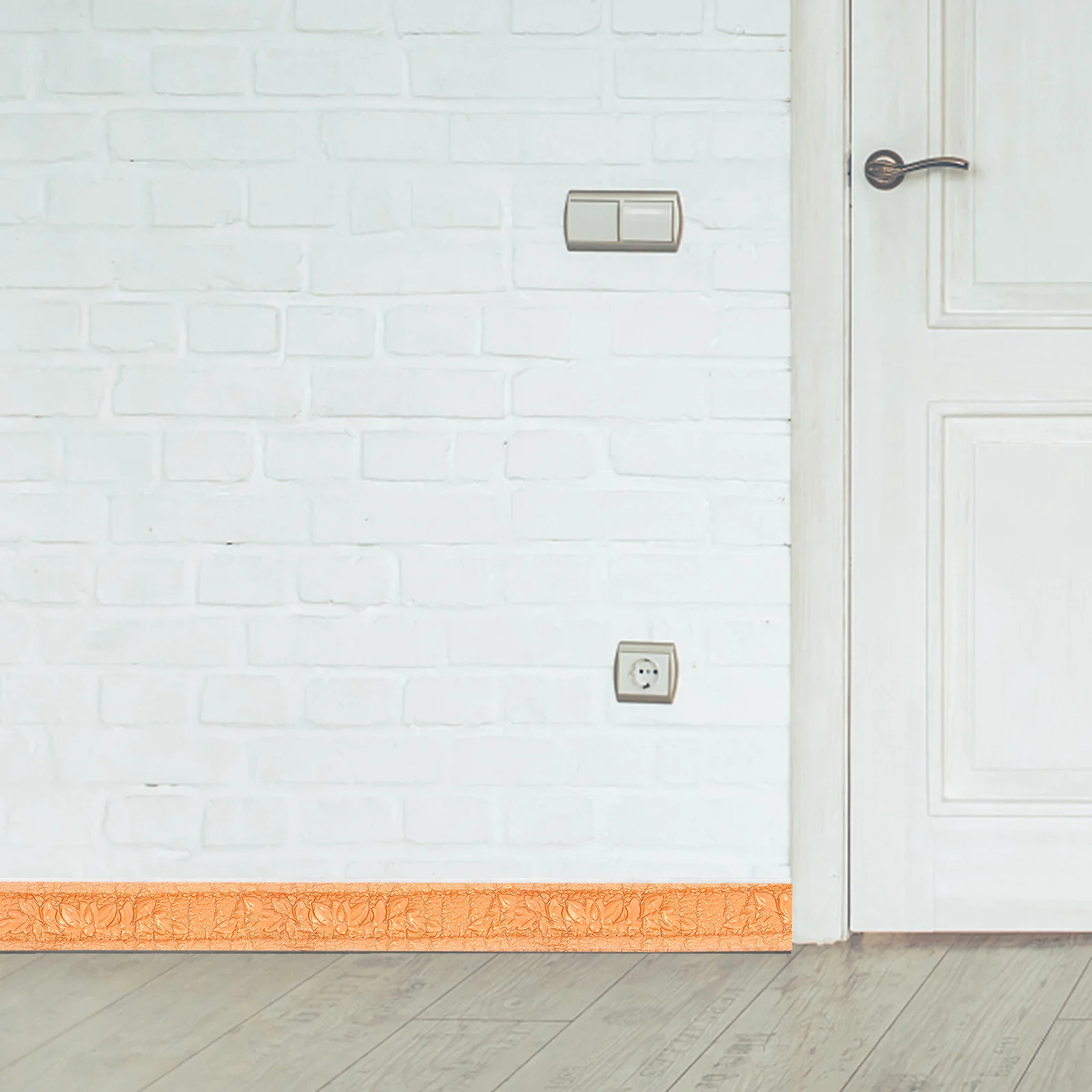 

Flexible Self Adhesive Wall Molding 8M Easy Install Foam Trim for Skirting Line Protective Corner Guard Decorative Home