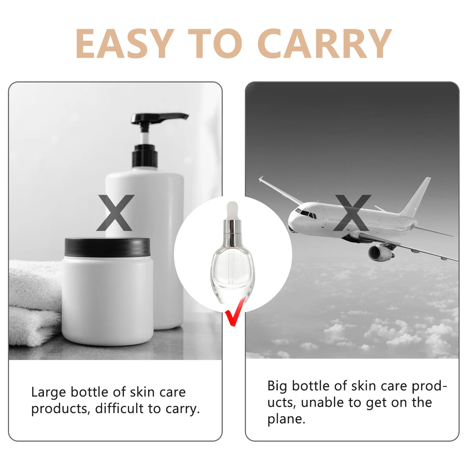 

4Pcs Glass Dropper Bottle 30ml Silver Refillable Essential Oil Travel Subpackaging Portable Durable Eco-Friendly