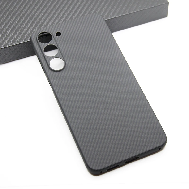 Case for Samsung Galaxy S23 S23+ Plus 600D Real Carbon Fiber Aramid Cell Mobile Phone Protective Cover Protection Shell