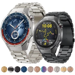 Stainless Steel 22mm Smartwatch Strap For Huawei Watch GT 5 Pro 46mm Metal Folding Clasp Band For Huawei GT5 GT4 GT3 GT2 GT 46mm