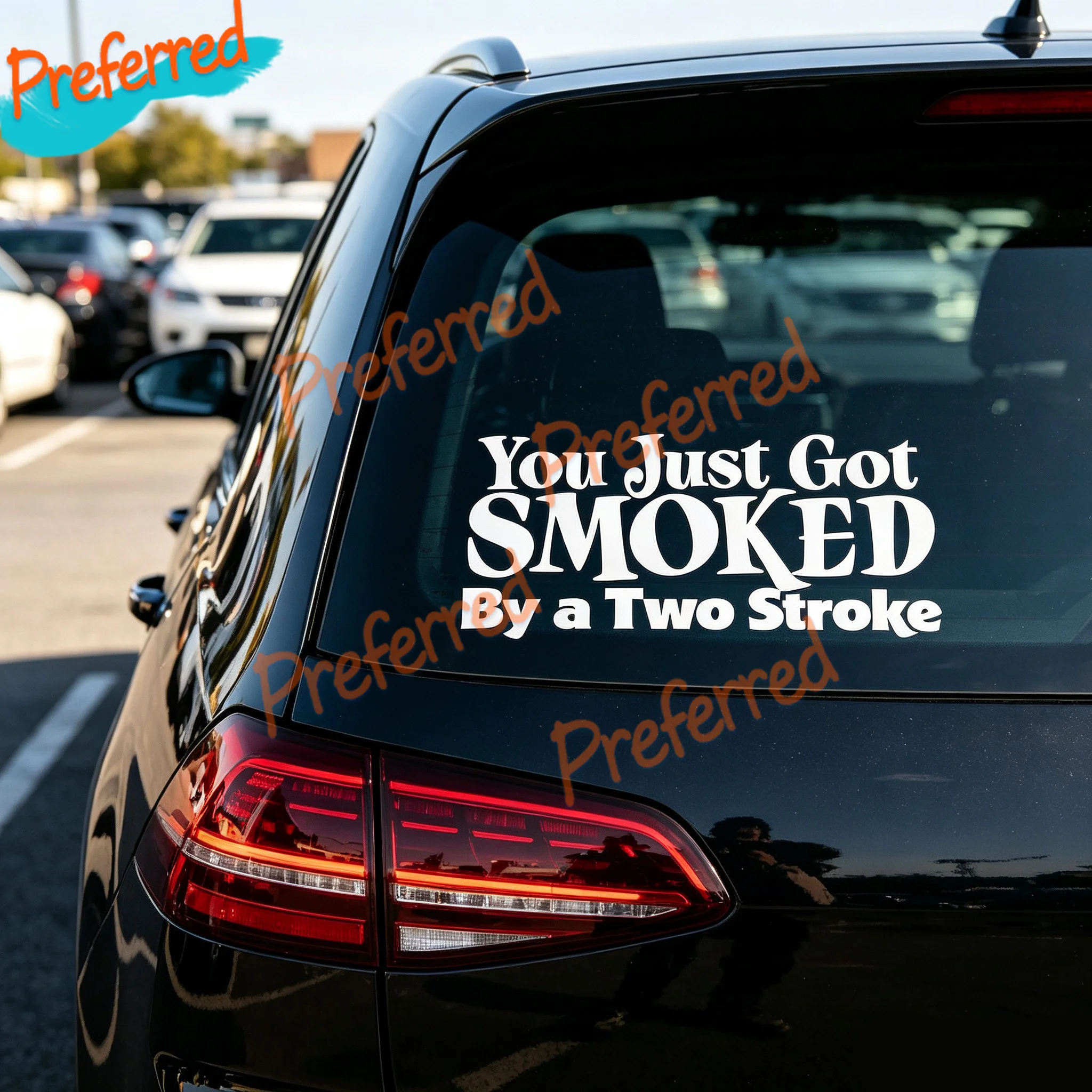 2x You Just Got Smoked By A Two Stroke MX Dirt Bike Motocross,Decal,2 Stroke - Customizable in Any Sticker Size - No Background