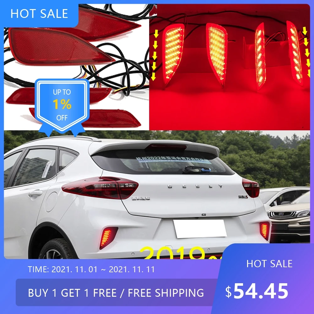 

Задний фонарь для Geely Emgrand GS 2019-2021 гг., светодиодный, автомобильные аксессуары, задний противотуманный фонарь