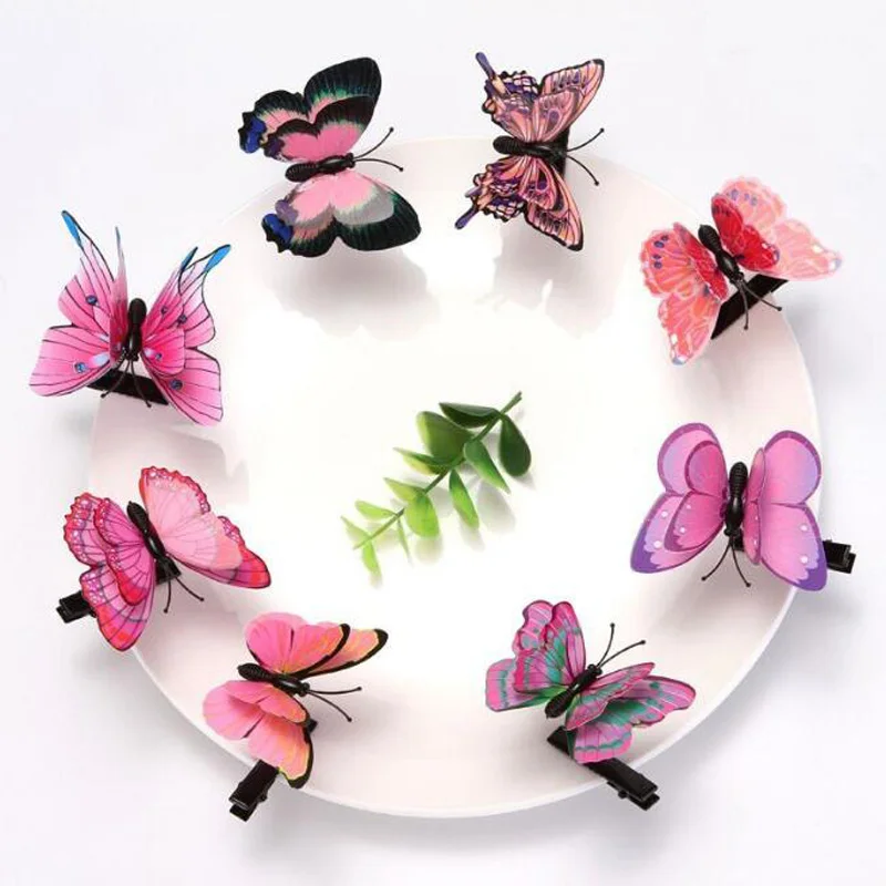 

5Pcs/lot new simulation butterfly hair clip children's casual headwear