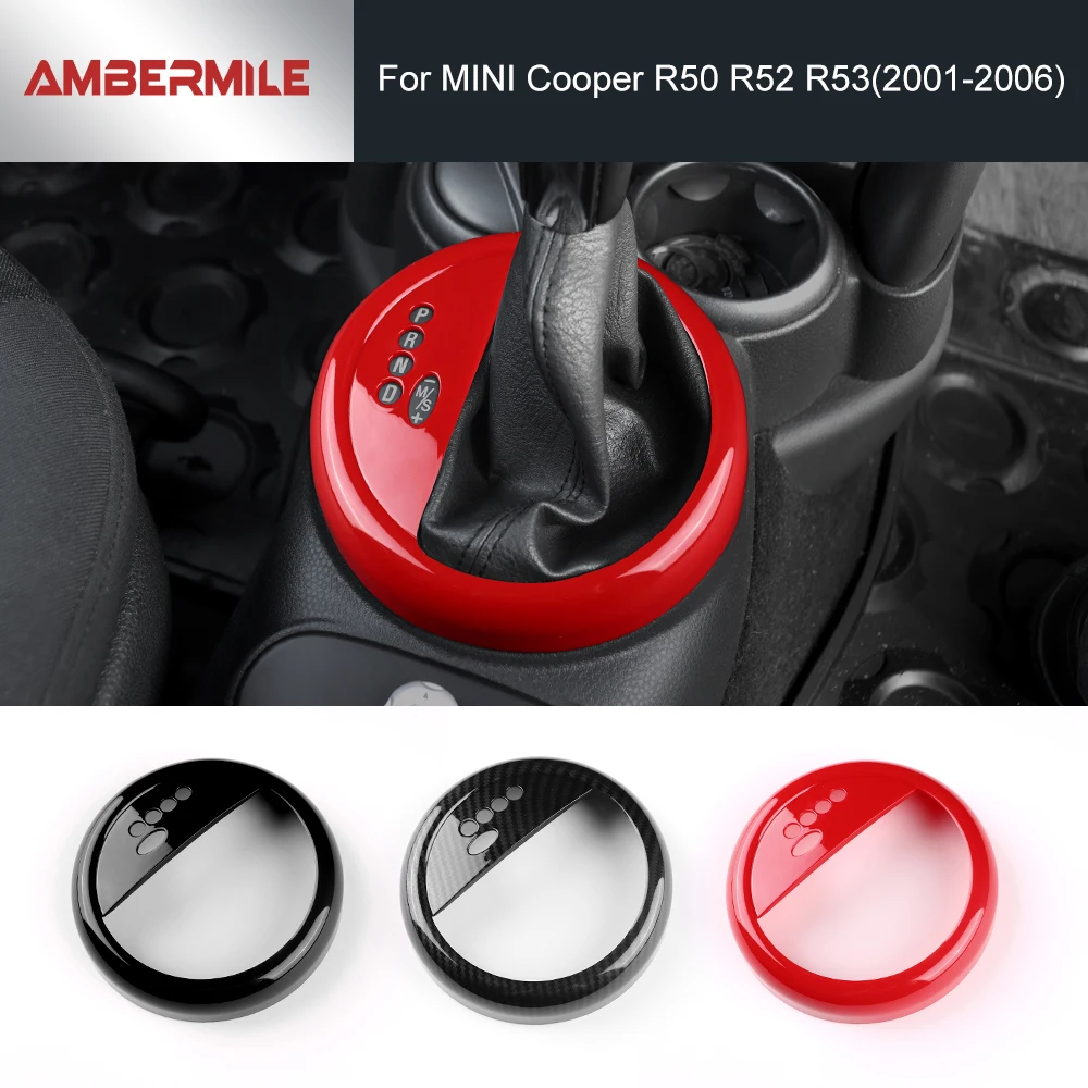 

For Mini Cooper R50 R52 R53 2001 2002 2003 2004 2005 2006 Car Gear Shift Panel Frame Sticker ABS Accessories Decoration