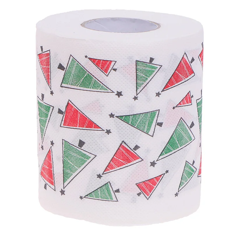 ABIT 5 Styles Santa Claus Paper Roll Tissue Paper Towels Christmas Decorations Xmas Santa Office Room Toilet Paper 20 Roll