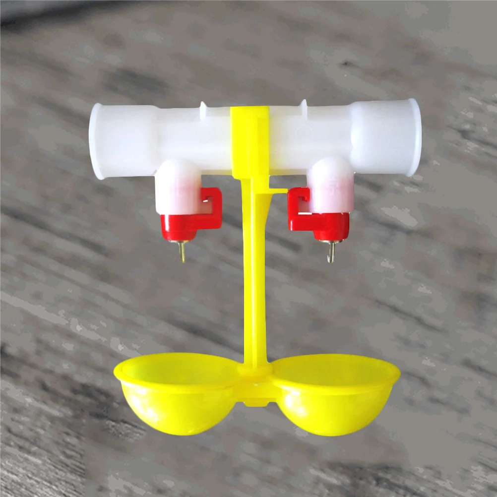 

10 Pcs Double Head Ball Valve Water Dispenser Poultry Chicken Drinking Fountains