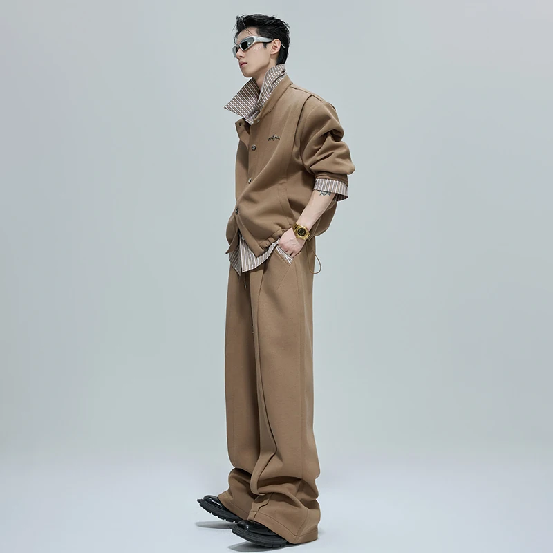 LUZHEN 2026 Spring Original Shirts Jacket Double Layer Fake Two Piece Design Men's Fashion Elegant Handsome Casual Pants JY5748