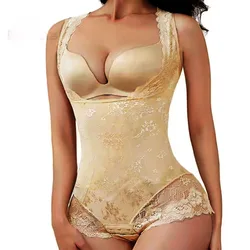 GUUDIA Bodysuit Shapers Open Crotch Buttom Loop Shapewear Seamless Body Shaper Tummy Control Waist Push Up Shapers Open Bust