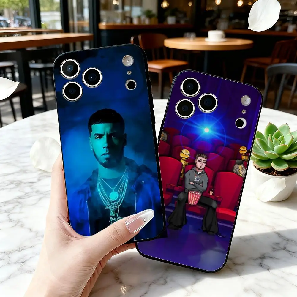 Rapper Anuel AA Phone Case For IPhone 17 16 15 14 13 12 11 Pro Max Plus Air Mini Soft Black Case