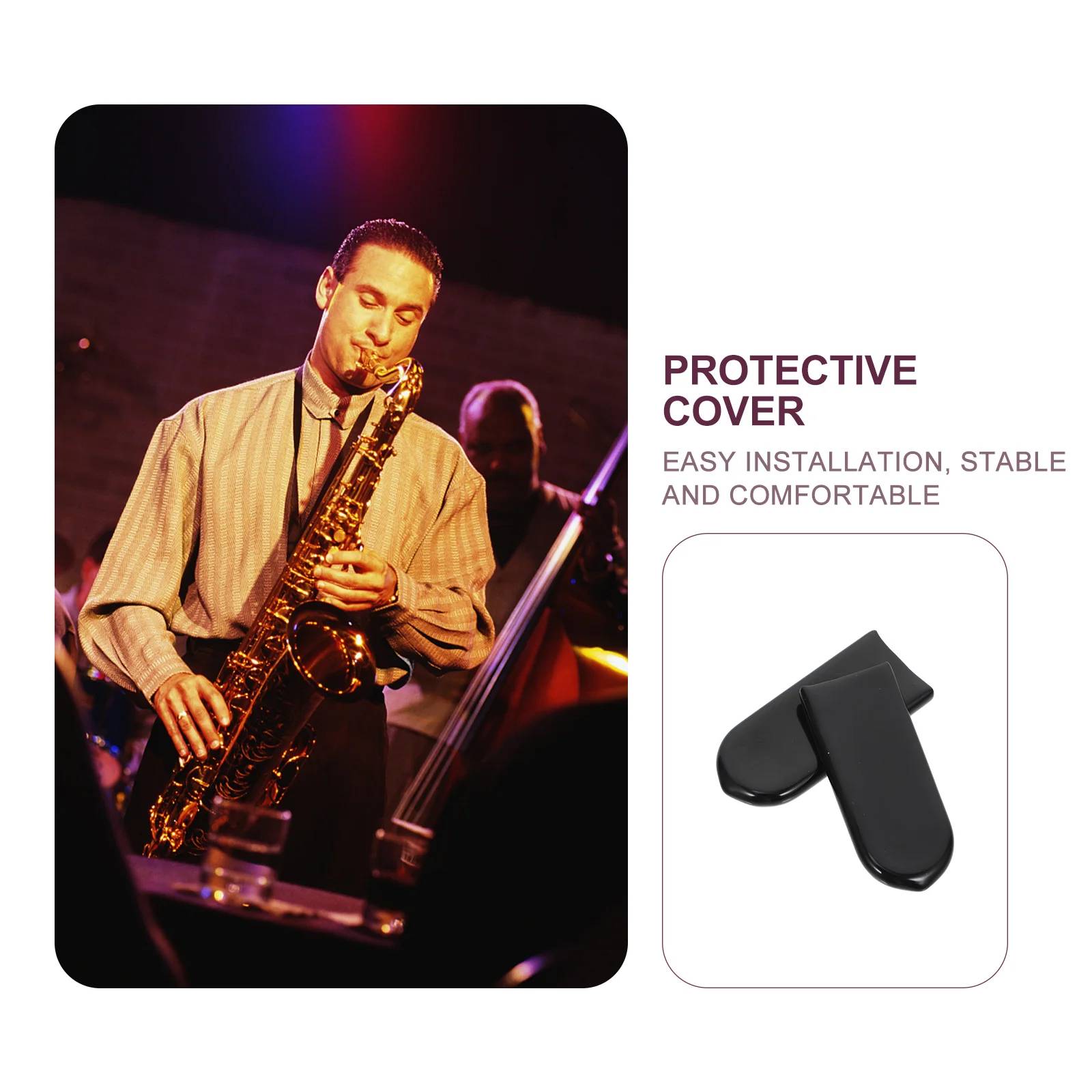 

2Pcs Saxophone Finger Rest Rubber Cushion Thumb Soprano Alto Universal Ergonomic Design NonSlip Surface Instruments Accessories