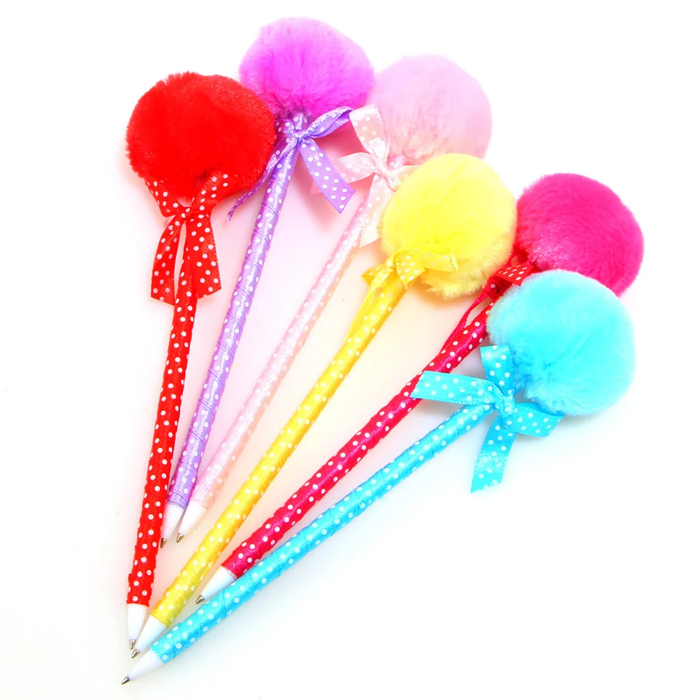 

12pcs Cartoon Ballpoint Pens Ribbon Design Gel Pens for Kids Students Writing Stationery Gift Promotion