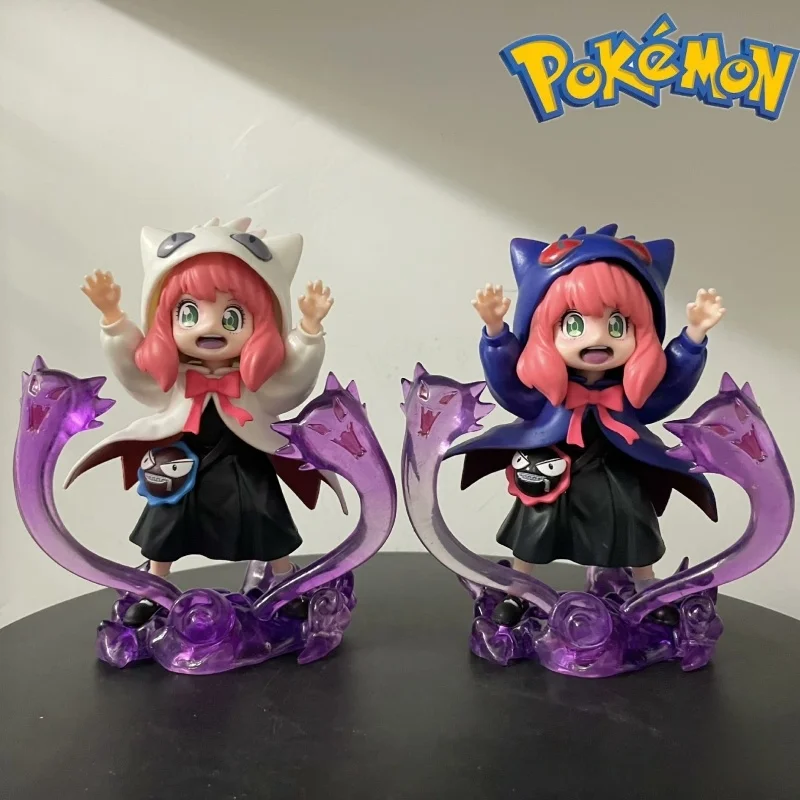 Hot Spyxfamily Anya Forger Cosplay Gengar 16cm Anime Peripheral Figurines Model Toys Sss Muse Black/White Model Cutey Gifts Toys