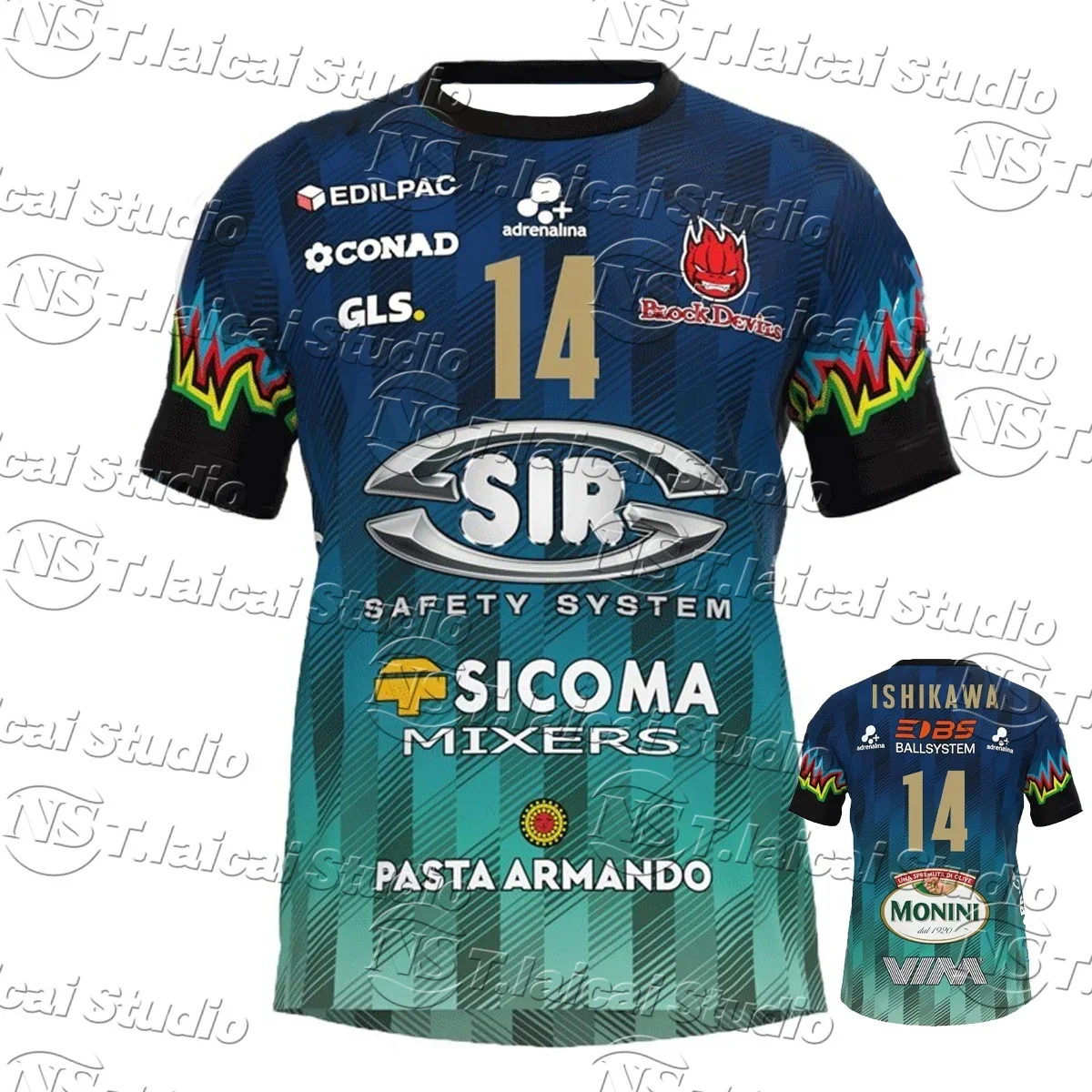 

SAFETY PERUGIA 2025 Volleyball Jersey 3D Fashion Moto Style Sport T-Shirt Breathable Comfortable Unisex Volleyball Teamwear