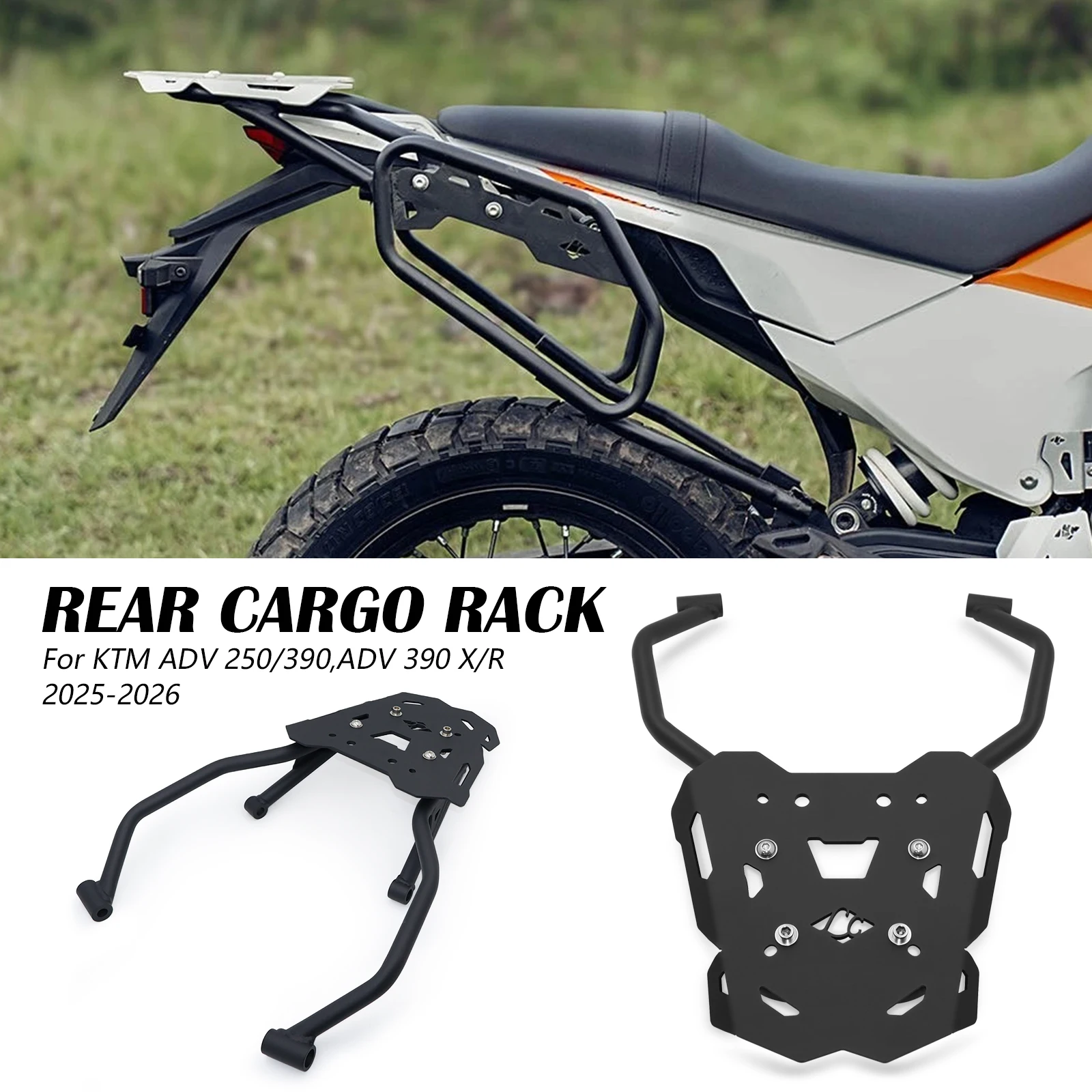 

For KTM 390 ADVENTURE R X 2025 390 adv x 2026 250 ADVENTURE Rear Luggage Rack Top Case Rear Rack Carrier Storage Box Bracket