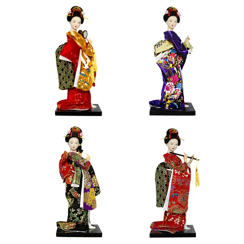 Restaurant Decoration Japanese Handmade Ornaments 9-inch Desktop Kimono Doll Model Geisha Girl Baby Toy Gift