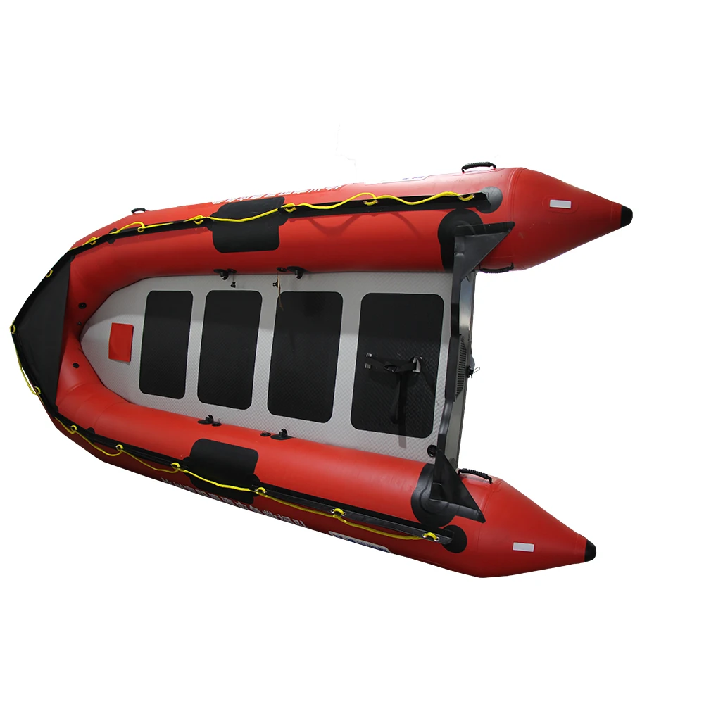 Professional Rescue Boats With Reflective Sticker 380 430 450 460 470 500 Inflatable Boat With Outboard Motor