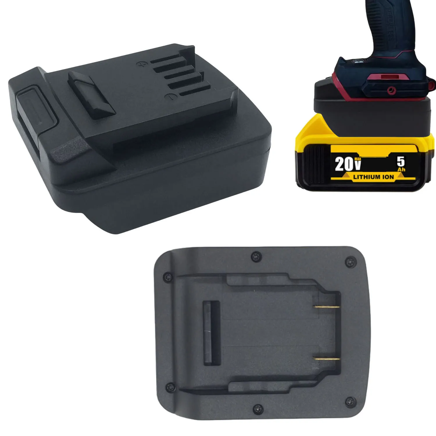 แบตเตอรี่อะแดปเตอร์แปลงสําหรับ DCB205 DCB200 18V แปลงเป็น 20V สําหรับ SKIL แบตเตอรี่ลิเธียมเครื่องมือใช้แบตเตอรี่เครื่องมือ