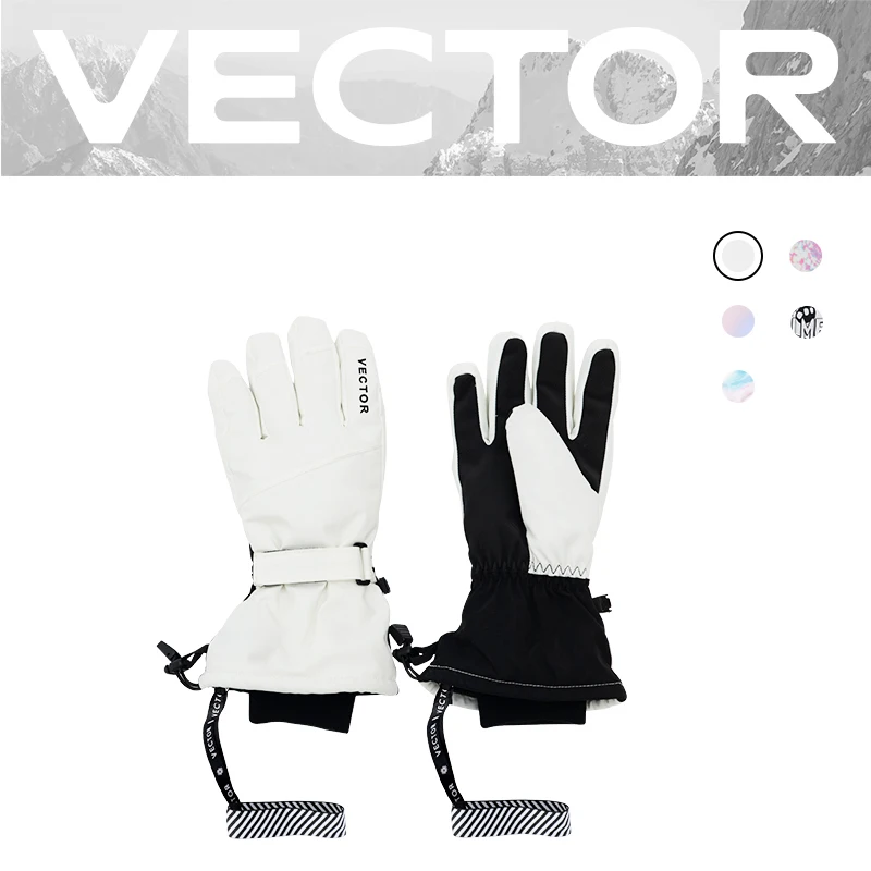 VECTOR Extra dikke heren dames 2-IN-1 wanten skihandschoenen snowboard sneeuw wintersport warm waterdicht winddicht ski kunstleer