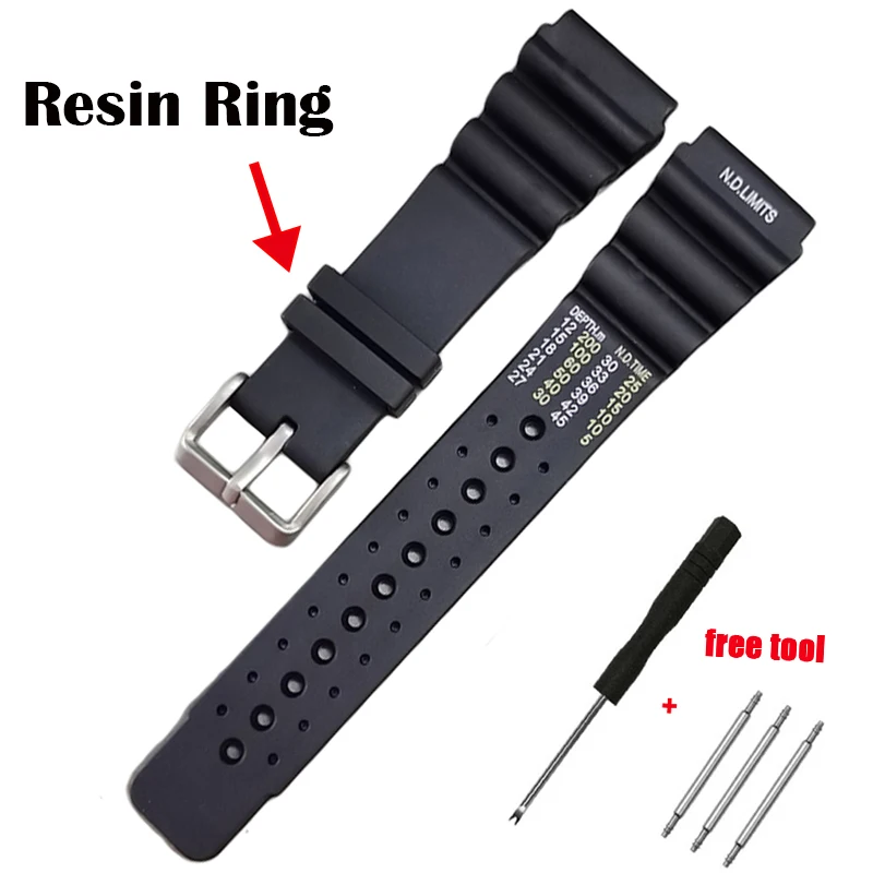 Diver Rubber Resin Strap for Seiko for Citizen 20/22/24mm Sport Watch Band ND Limits Bracelet Accessoriesaster