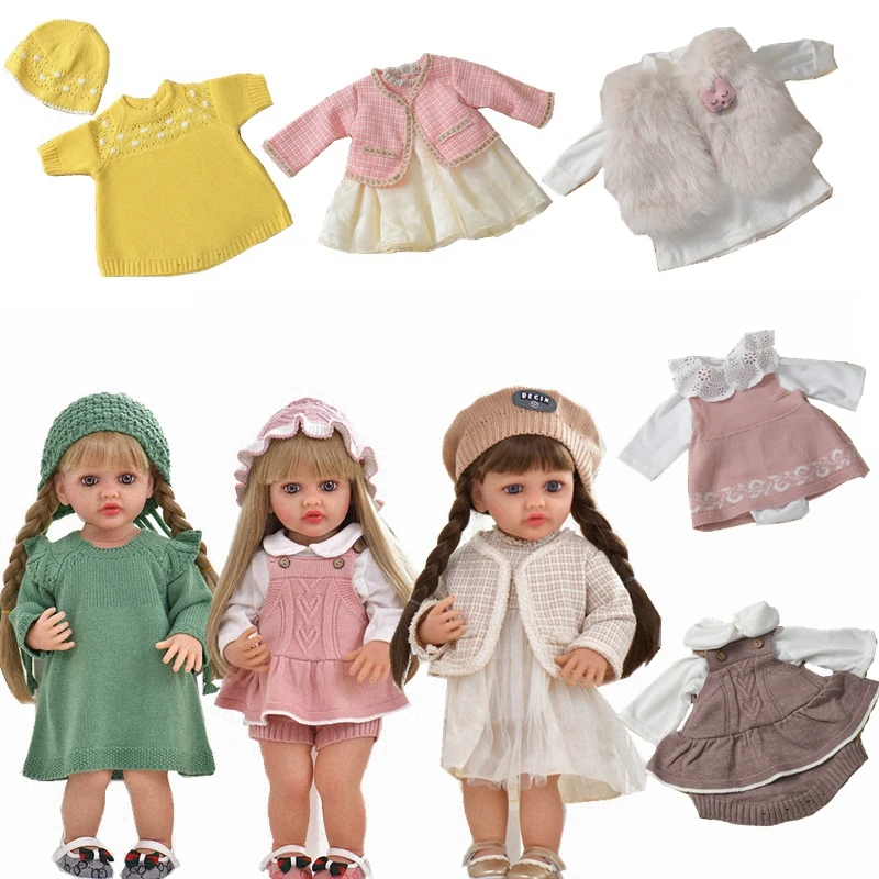 2024 New Dolls Outfit For 21 inch 55cm Baby Doll Cute Jumpers Rompers Doll Clothes Born Baby Reborn Doll Clothes Accessories