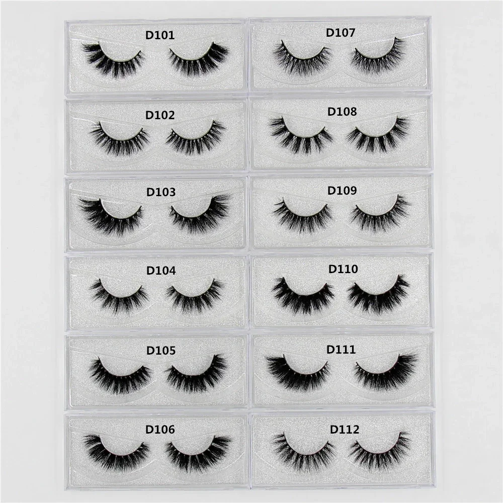 AMAOLASH Mink Lashes 3D Mink Eyelashes Ręcznie robione rzęsy z pełnym paskiem 1 para sztucznych rzęs o dużej objętości Makijaż Przedłużanie rzęs