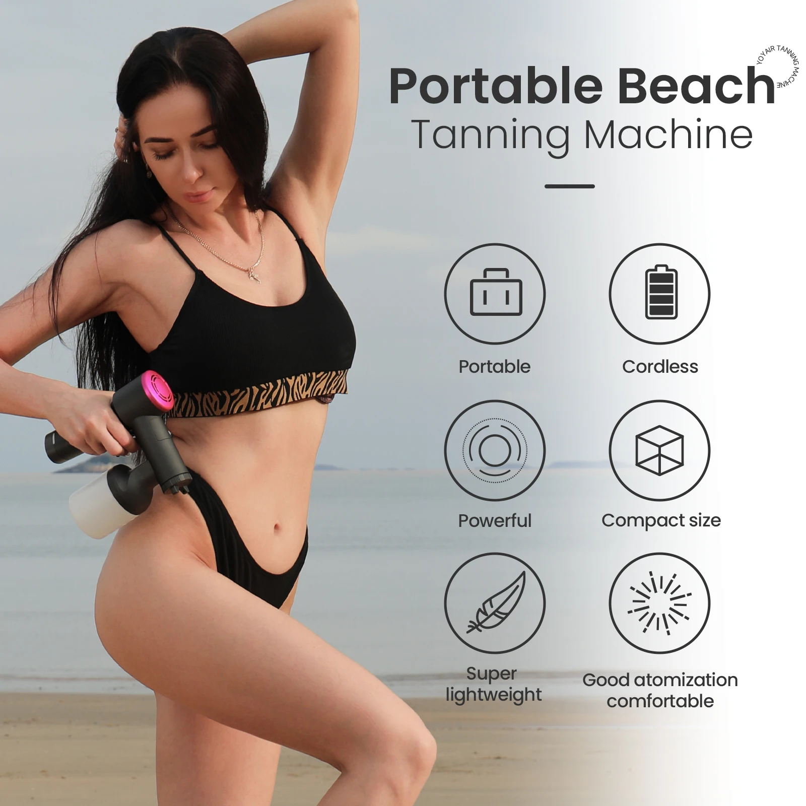 Top Quality HVLP Sunless Rechargeable Handheld Portable Cordless Spray Tan Machine for both professionals and home users