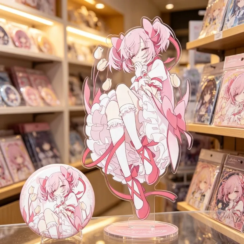 

Kaname Madoka Acrylic Stand Figure Puella Magi Madoka Magica Anime Peripheral Fashion Exquisite Arrange Room Desktop Ornament
