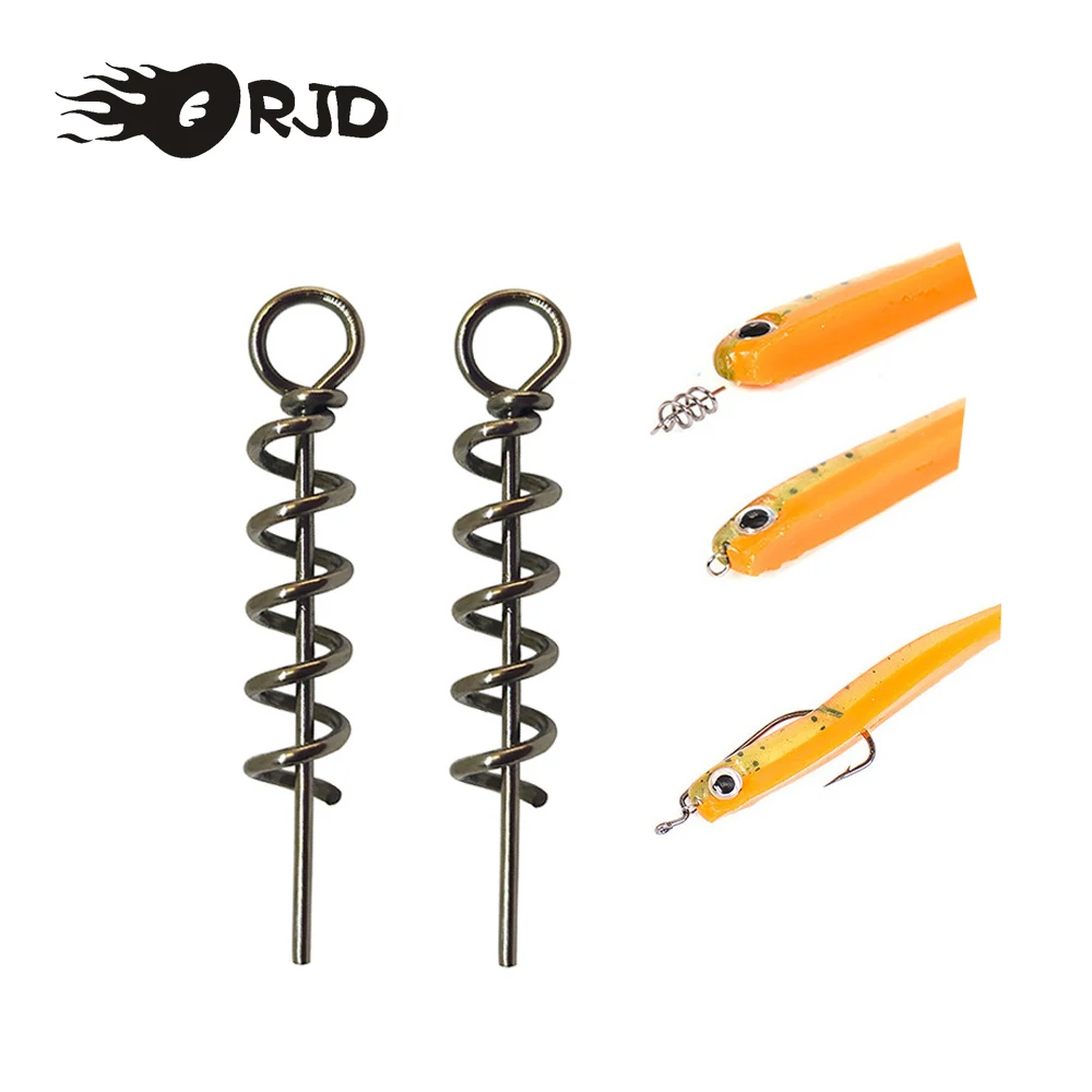 

ORJD 50/100pcs Stainless Steel Spring Lock Swivels Snap Pin Crank Spring Hook Soft Bait Fishing Connector 15mm-45mm Fishing Tool