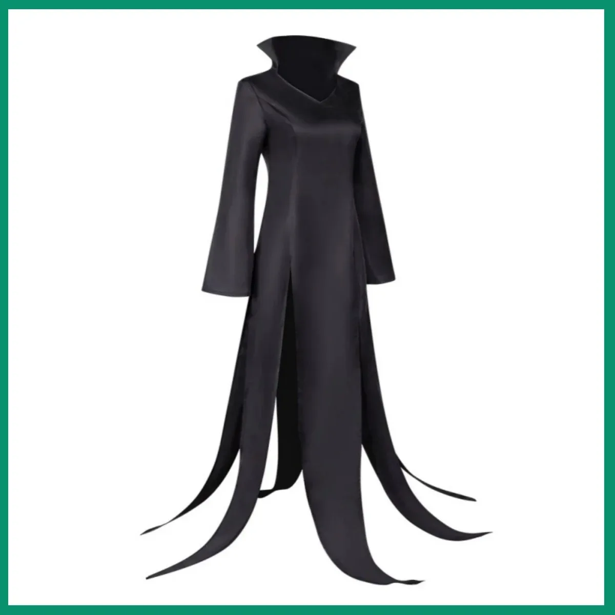 أنيمي واحد لكمة رجل تأثيري حلي سوداء طويلة الأكمام تنفيس فستان أخضر شعر مستعار الكبار امرأة كرنفال حفلة ملثمين الكرة فستان