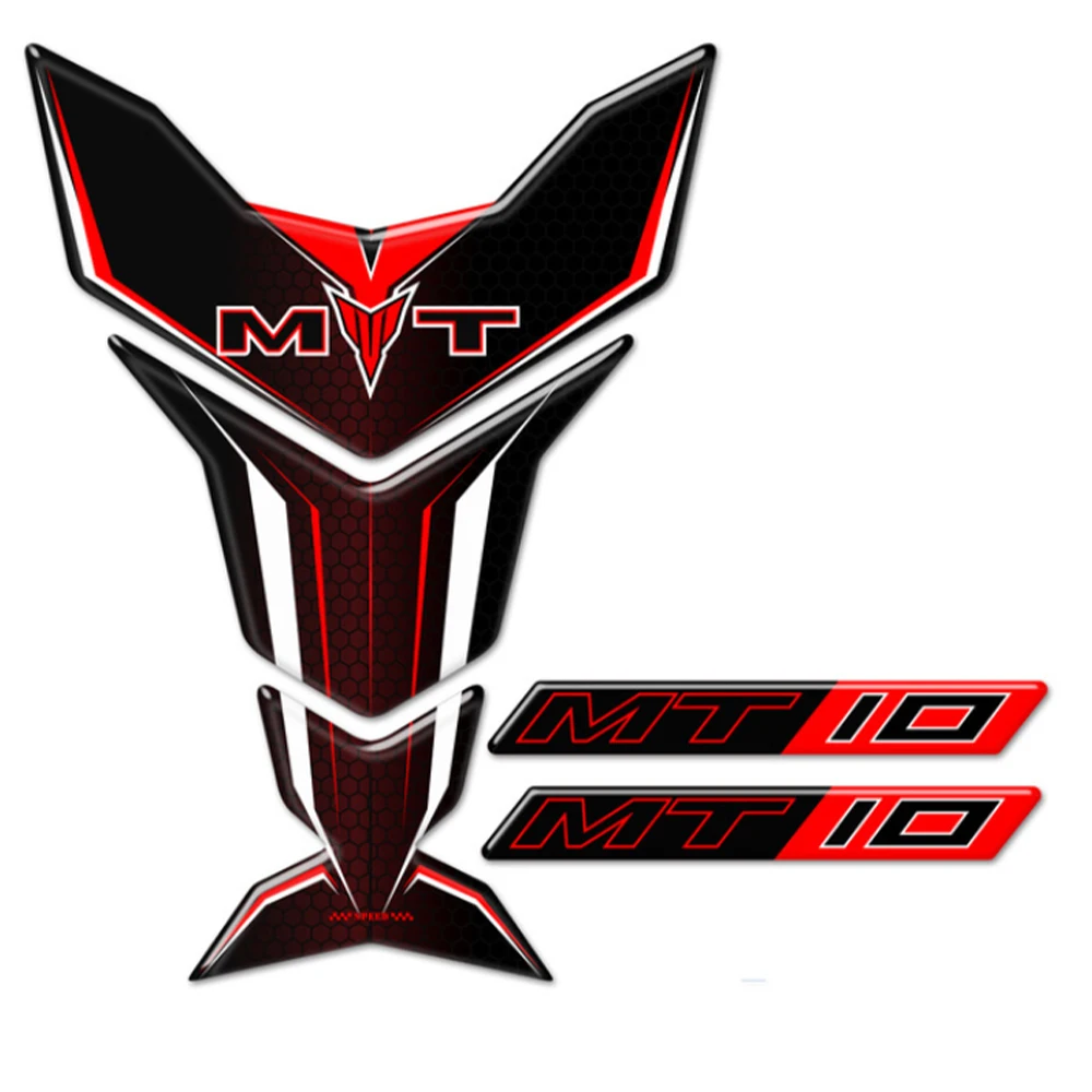 Motorcycle 3D Stickers MT10 MT-10 MT 10 For Yamaha Tank Pad Protector Fairing Knee Accessories Decal Fuel