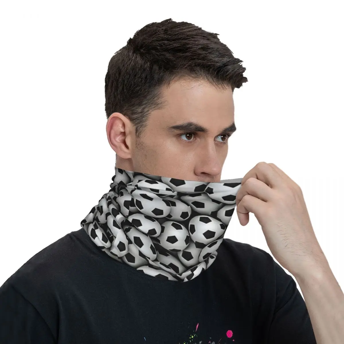 Soccer Balls Neck Gaiter Face Scarf Cover Neck Gaiter Men Women Bandana Scarf Thin Summer