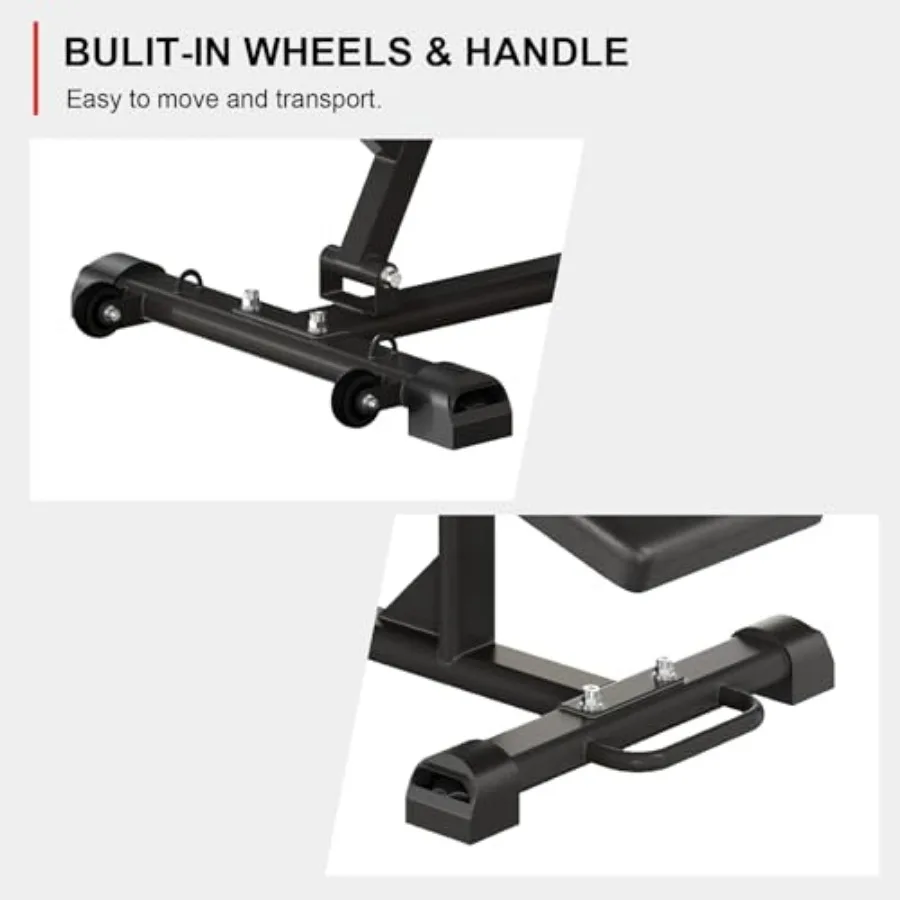 مقعد جلوس قابل للتعديل للتمرينات الأساسية وضغط مقاعد البدلاء: يتميز بمقبض أزمة عكسي لتدريب البطن وSu