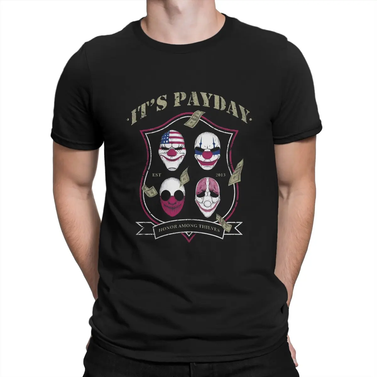 Payday Men's TShirt Sign Individuality T Shirt Harajuku Streetwear New Trend