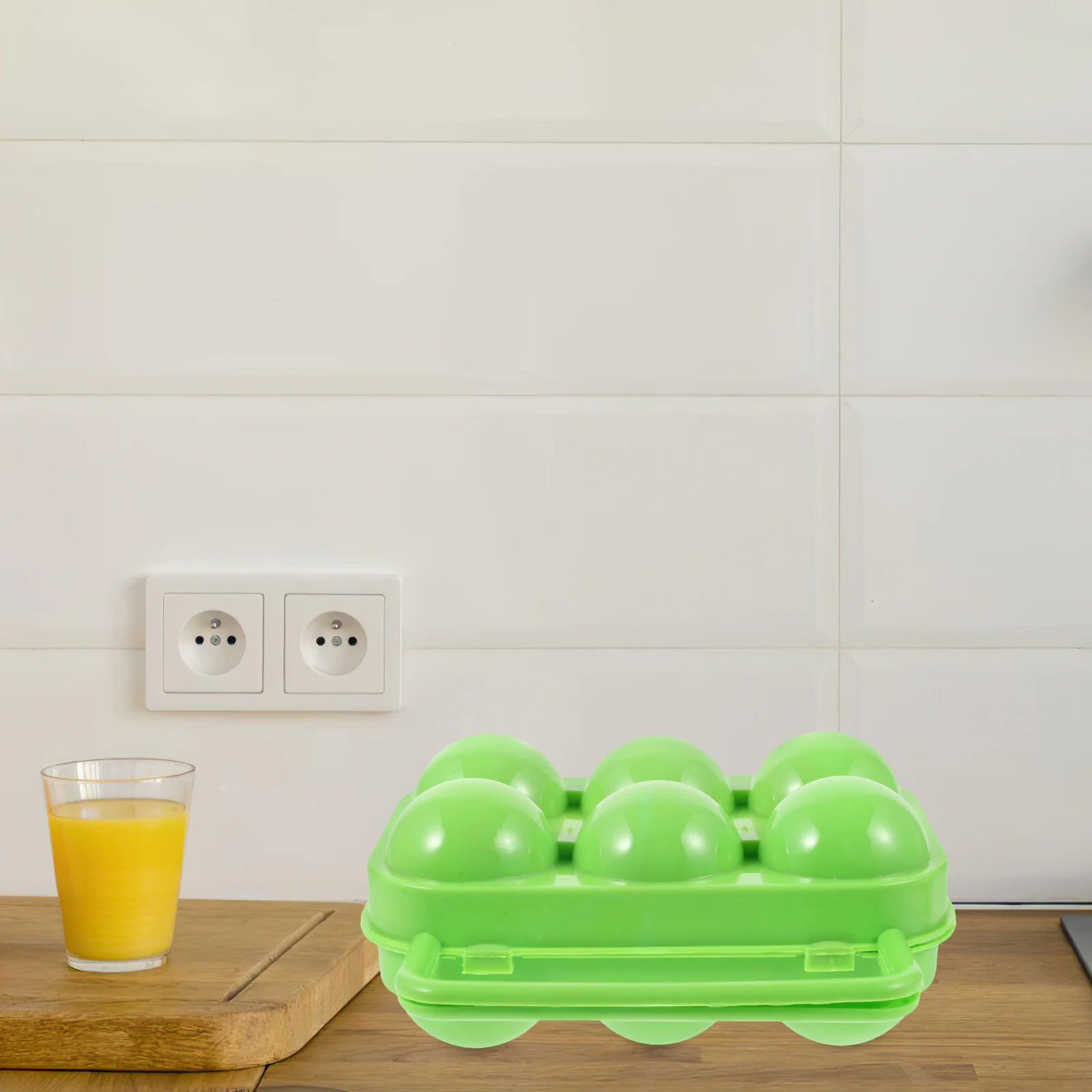 

Portable Egg Box Containers Fresh Holder Case Storage for Kitchen Outdoor Carrier with Lid Protective