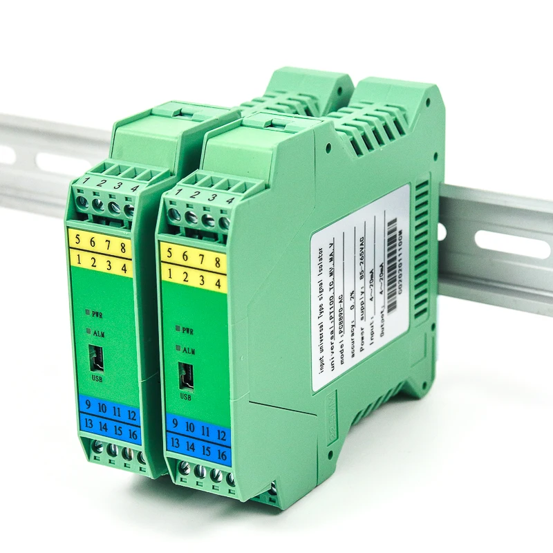 2026 Universal Input signal Converter for 1 in 1 Out 2 in 2 Out Multi-channels signal Conditioner 3 Way Isolation signal