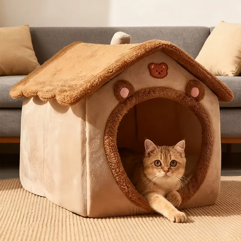2025 بيت قطط جديد متعدد الاستخدام للاستخدام الداخلي والخارجي - على طراز الفيلا مقاوم للأوساخ وقابل للفصل وقابل للغسل ومتين لجميع المواسم للراحة #1