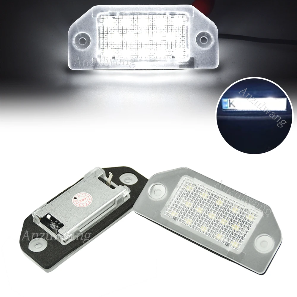 LED License Number Plate Lamps For VW Passat B5 Pre-facelift 1997-2000 Built-in Canbus No Error 2PCS 12V White Plate Lights