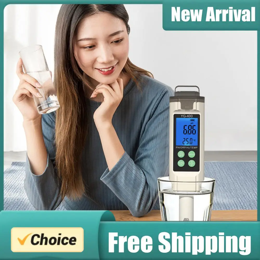 

4 in 1 Digital Water Tester ORP/H2/PH Temperature Meter Portable Water Tester for Drinking Water/Aquariums/Hydroponics/Pools