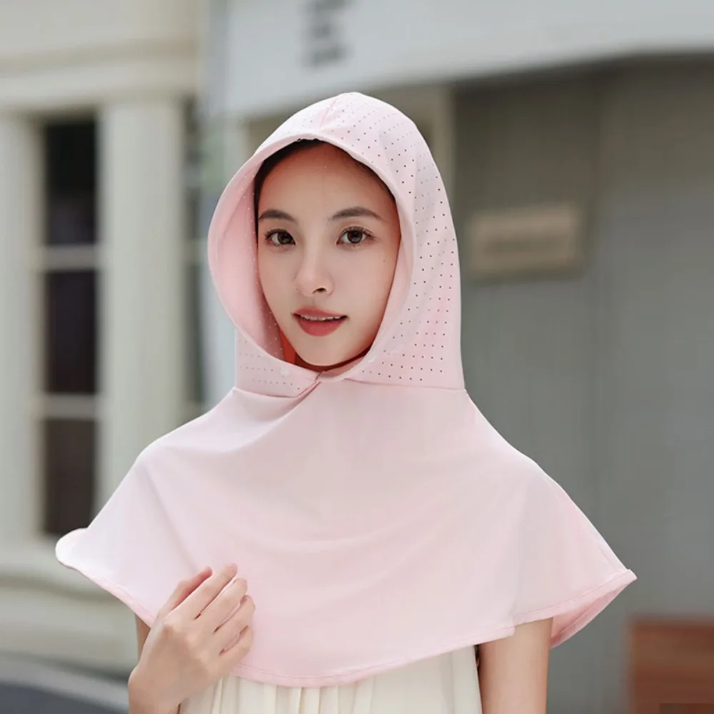 

Wide Brim Ice Silk Sunscreen Hat Sunscreen UV Anti Shawl Fisherman Hat Visors Cap Neck Protection Mountaineering Hat Famale