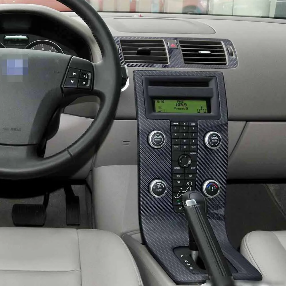 For Volvo S40 V50 C30 Car-Styling 3D/5D Carbon Fiber Car Interior Center Console Color Molding Sticker Decals Parts view 2