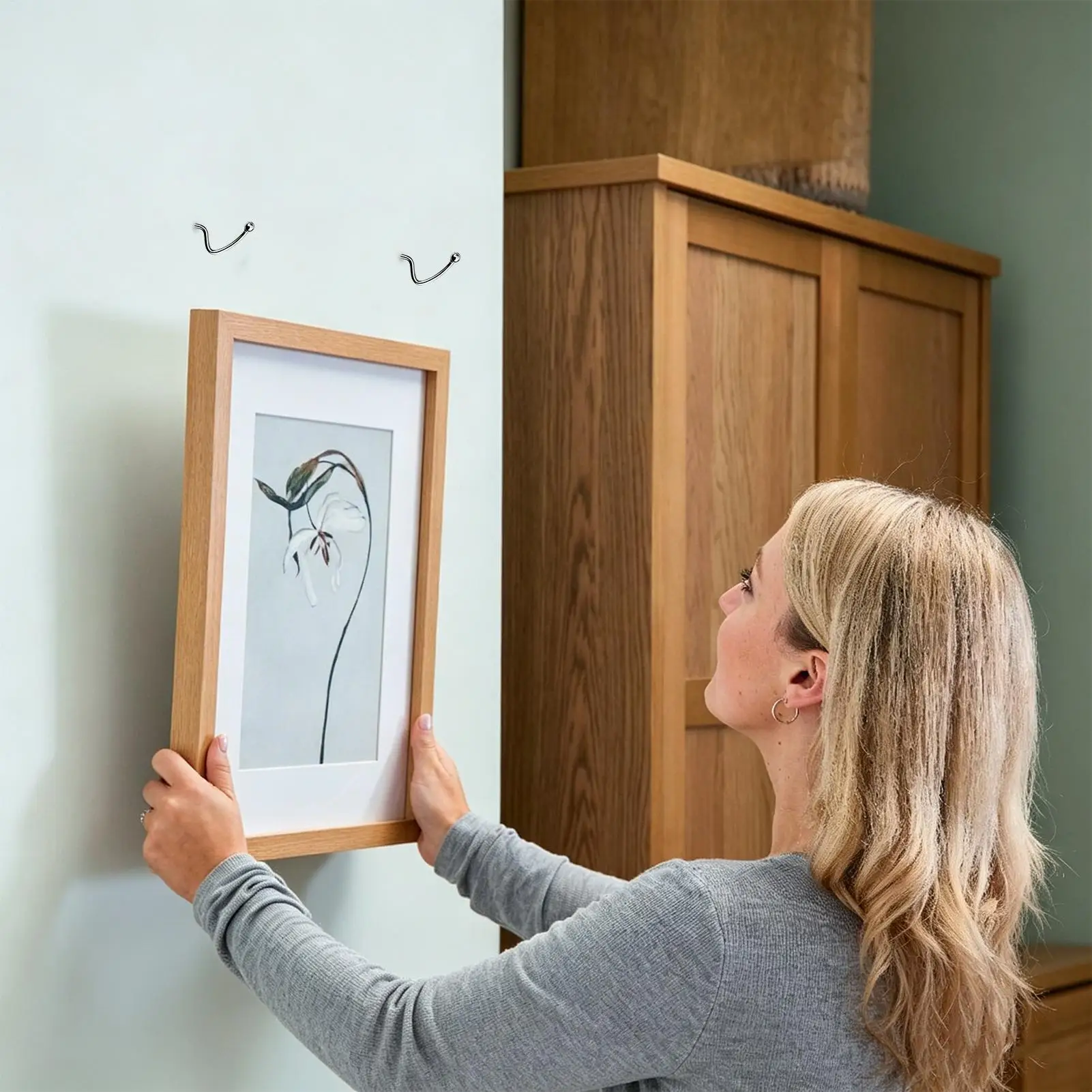 Drywall Picture Hangers 50 Pieces Concrete Frame Hooks Heavy Duty Wall Hangers For Home Office Apartment Living Room Bedroom